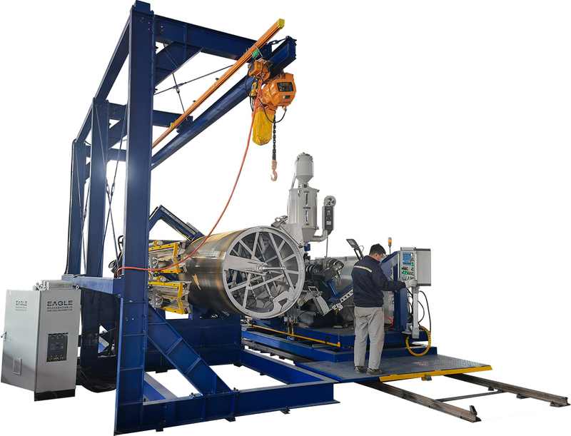 HDPE large diameter fitting winding machine